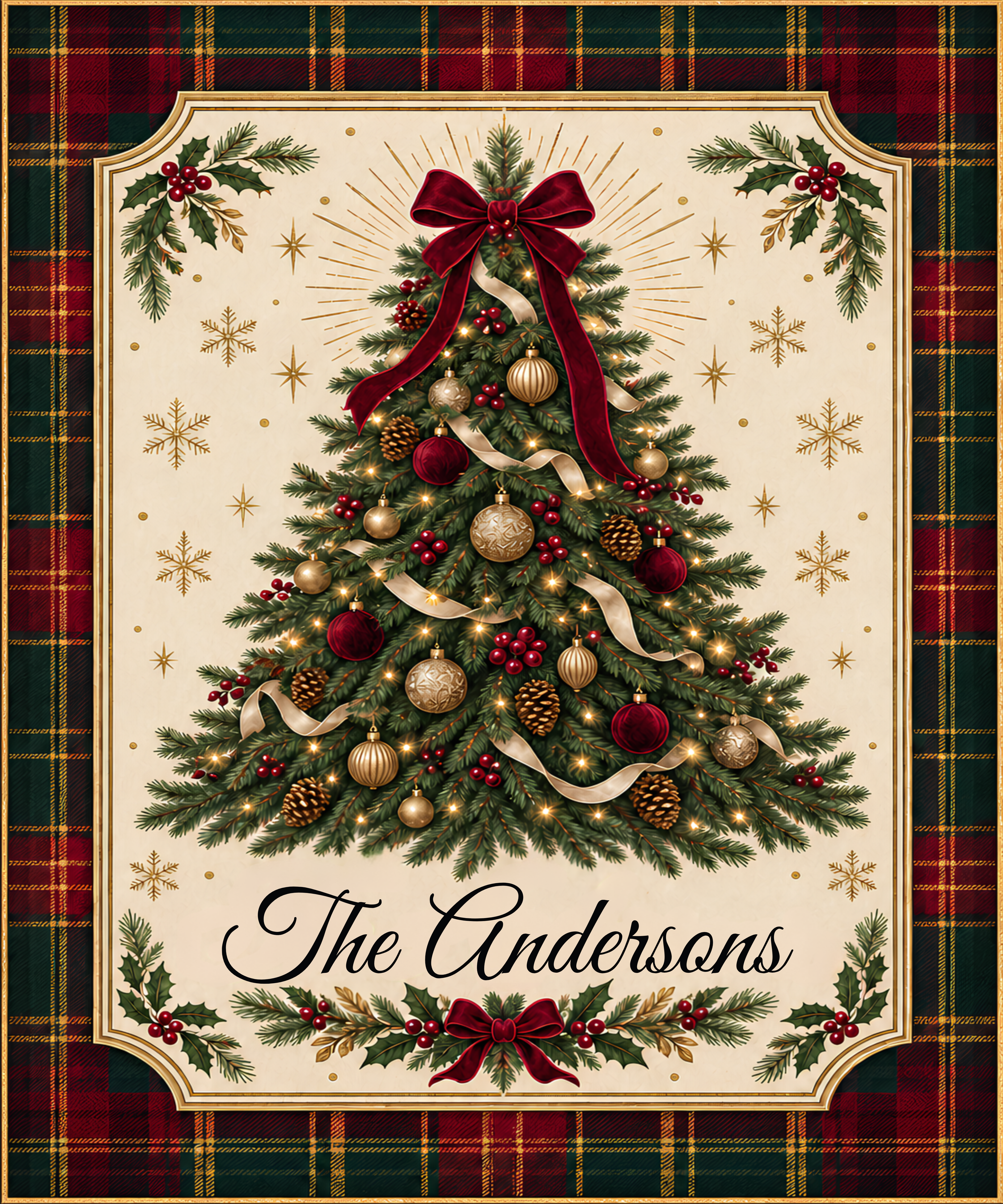 Personalized Christmas woven blanket example 4